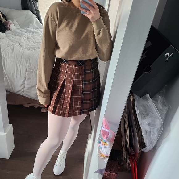 American Apparel Small French Terry Cropped Sweater Brown - Picture 3 of 8